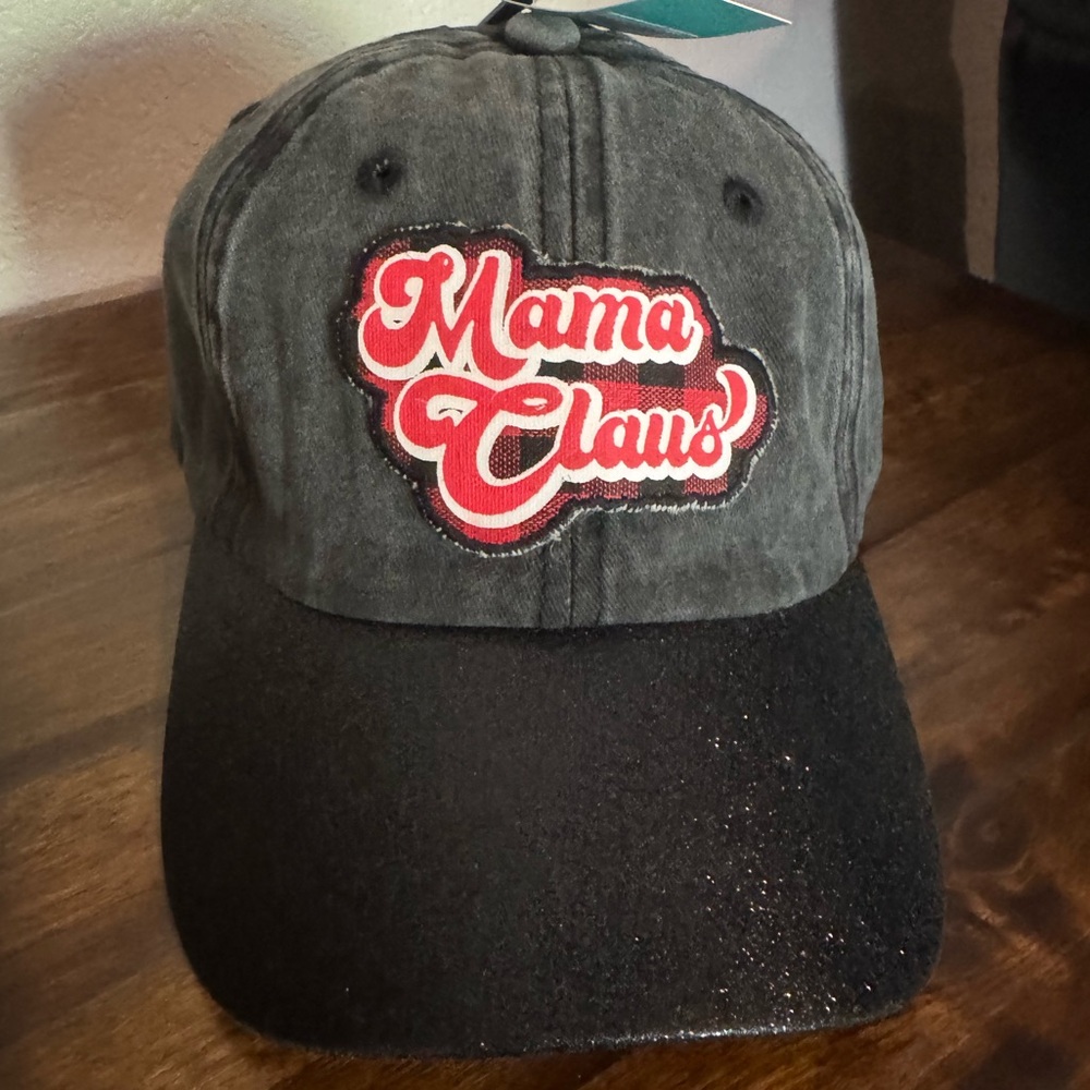 Mama Claus Black and Gray Hat